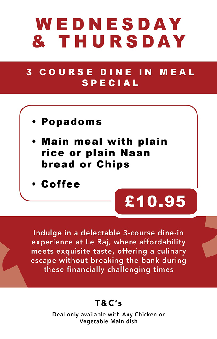 Le Raj Dine In Offer